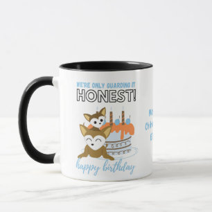Zwei entzückende Chihuahuas zum Geburtstag für Hun Tasse