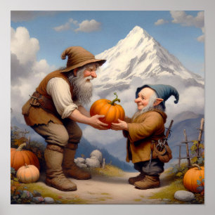 Zwei entzückende erwachsene Munchkins auf einem Kü Poster