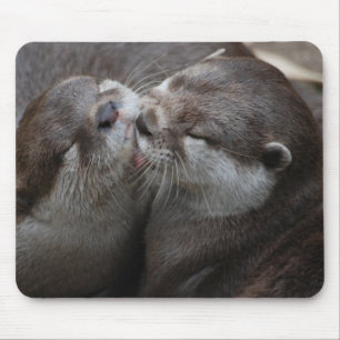 Zwei entzückende Otter Mousepad