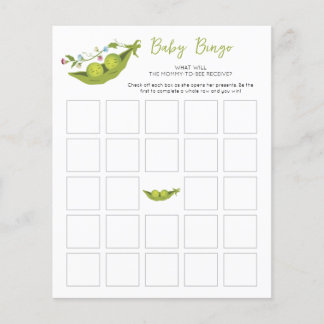 Zwei Erbsen im Pod Twin Baby Shower Bingo Game