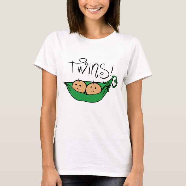 Zwei Erbsen in der Hülse, die T-Shirt (Vorderseite)