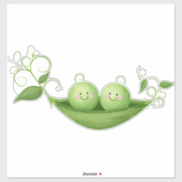 Zwei Erbsen in einem Pod Aufkleber