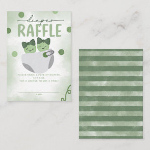 Zwei Erbsen in einem Pod-Baby-Duschschlauch Begleitkarte