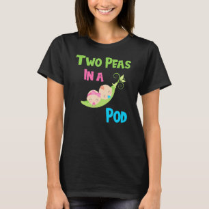 Zwei Erbsen in einem Pod Babys Fraternal Twin Baby T-Shirt