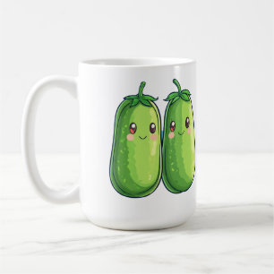 Zwei Erbsen in einem Pod Niedlich Kawaii Kaffeetasse
