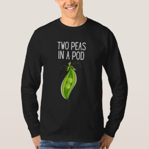 Zwei Erbsen in einem Pod Pea Peas in einem Pod T-Shirt