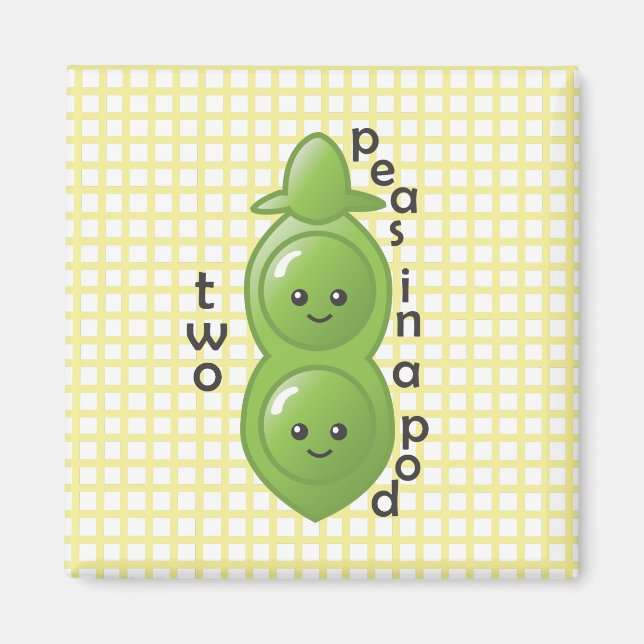 Zwei Erbsen in einem Pod - Peas Magnet (Vorne)