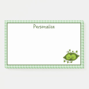 Zwei Erbsen in einem Pod Post-it Klebezettel