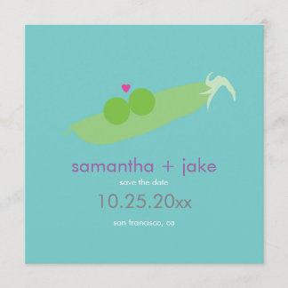 Zwei Erbsen in einem Pod Save the Date