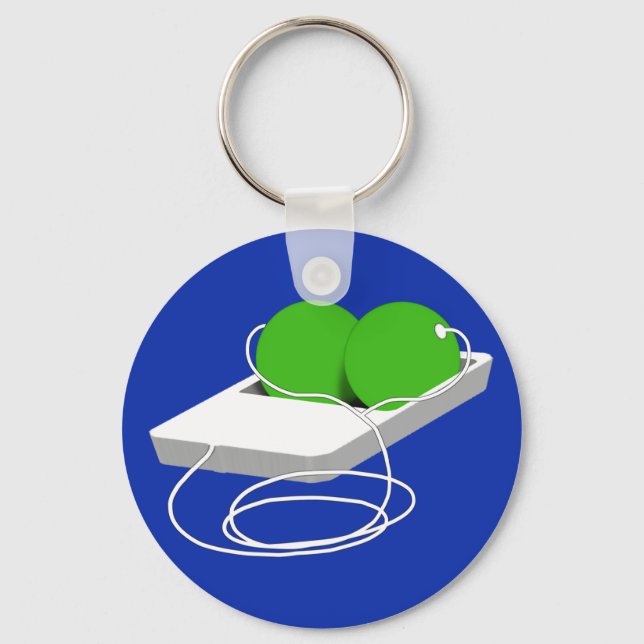 Zwei Erbsen in einem Pod Schlüsselanhänger (Vorderseite)