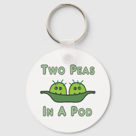 Zwei Erbsen in einem Pod Schlüsselanhänger