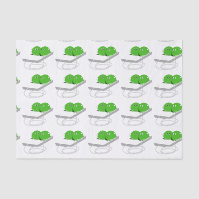 Zwei Erbsen in einem Pod Seidenpapier (Vorderseite)