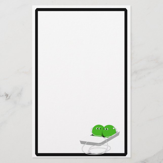 Zwei Erbsen in einem Pod (Text hinzufügen) Briefpapier (Vorderseite)