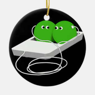 Zwei Erbsen in einem Pod (Text hinzufügen) Keramikornament