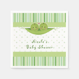 Zwei Erbsen in einem Pod Twins Baby Duschkabine Pa Serviette