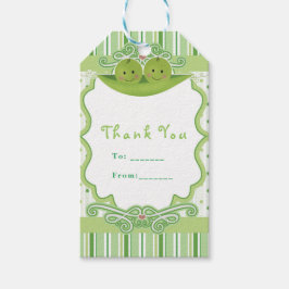 Zwei Erbsen in einem Pod Twins Baby ShowGastgesche Geschenkanhänger