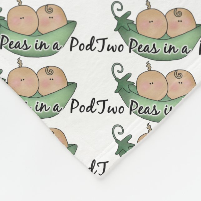 Zwei Erbsen in einer duftenden Babydecke Fleecedecke (Ecke)