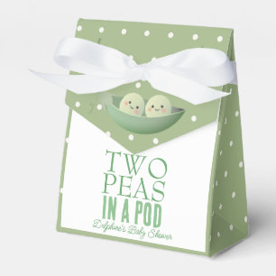 Zwei Erbsen in einer Hülse Zwillings-Babyparty in  Geschenkschachtel