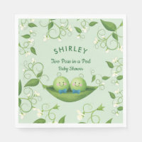 Zwei Erbsen in einer Pod Baby Boy Twin Dusche