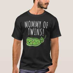 Zwei Erbsen in einer Pod Mommy of Twins lustiges G T-Shirt