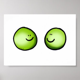 Zwei Erbsen in Liebe Poster