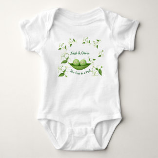 Zwei Erbsen in Pod-Twins Baby Strampler