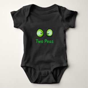 Zwei Erbsen Niedlich Freundschaft Kunst Baby Strampler