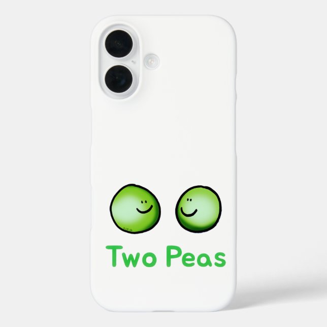 Zwei Erbsen Niedlich Freundschaft Kunst Case-Mate iPhone Hülle (Rückseite)