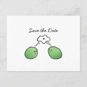 Zwei Erbsen ohne Pod Ankündigungspostkarte