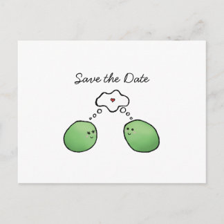 Zwei Erbsen ohne Pod Ankündigungspostkarte