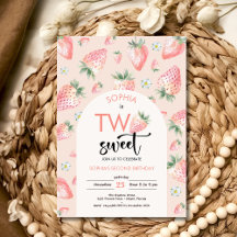 Zwei Erdbeeren-Kindergeburtstag