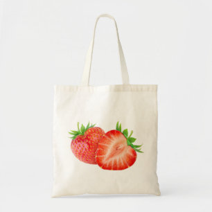Zwei Erdbeeren Tragetasche