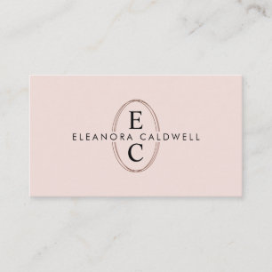 Zwei Erstklassiges Monogram Rose Gold Logo Rosa Ro Visitenkarte