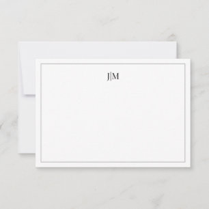 Zwei Erstklassiges Schwarzes Paar-Stationery Dankeskarte
