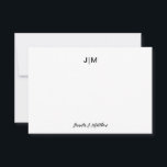 Zwei Erstklassiges Schwarzes Paar-Stationery Dankeskarte<br><div class="desc">Sie können es anpassen.</div>