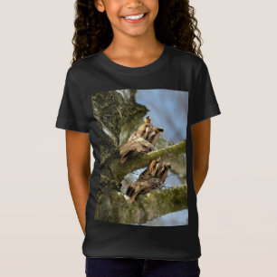 Zwei Eulen im Wald, Vögel, wild lebende Tiere T-Shirt