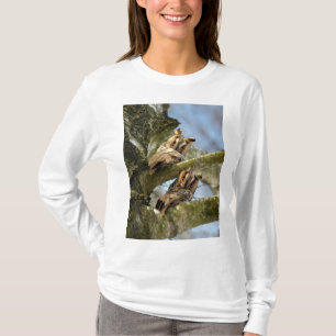 Zwei Eulen im Wald, Vögel, Wildtiere T-Shirt