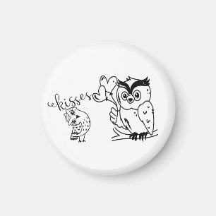 Zwei Eulen  Magnet