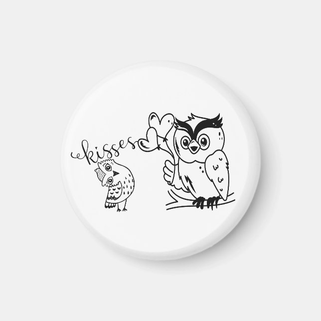 Zwei Eulen  Magnet (Vorne)