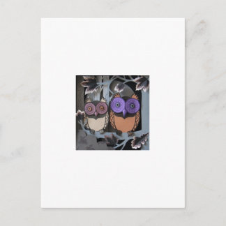 zwei Eulen Postkarte