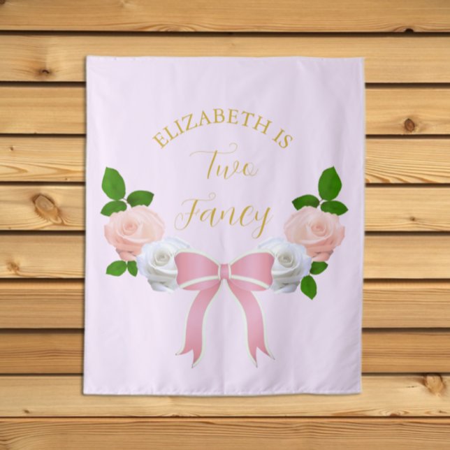 Zwei Extravagante Bow Floral Geburtstag Wandteppich (Von Creator hochgeladen)