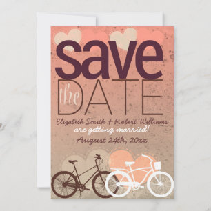 Zwei Fahrräder Niedliche Liebe Save the Date