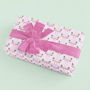 Zwei Fancy-Schleifen Floral Geburtstag Geschenkpapier