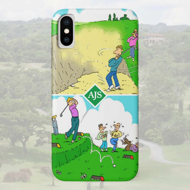 Zwei fantastische Golfer-Cartoon Case-Mate iPhone Hülle (Von Creator hochgeladen)