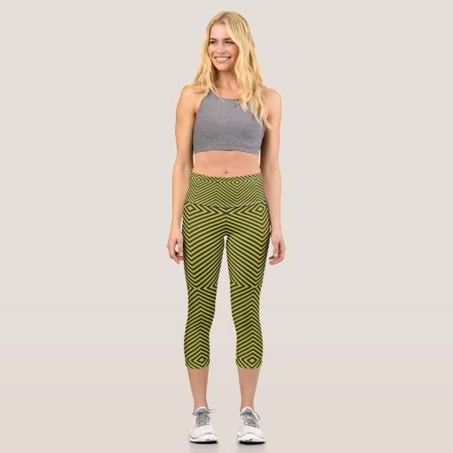Zwei Farben gestrichen Capri Leggings (Vorderseite)