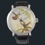 Zwei farbenfrohe Hummingbirds streben nach derselb Armbanduhr<br><div class="desc">Der Künstler John Gould war leidenschaftlich für Vögel. In diesem farbigen zeichn sind die beiden Kolibris und die Blume wunderschön dargestellt. Die Details dieser farbenfrohen Kunst werden jeden Kunstliebhaber begeistern.</div>