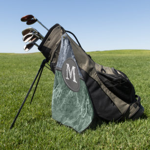 Zwei farbige Marmor-Monogramm - Wählen Sie Ihre Fa Golfhandtuch