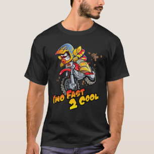 Zwei Fast 2 Cooles Motocross Dirt Bike 2. Geburtst T-Shirt