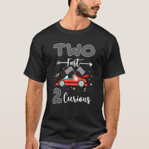 Zwei Fast 2 Neugierige Racing 2. Geburtstagskinder T-Shirt
