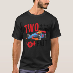 Zwei Fast 2 Neugierige Racing 2. Geburtstagskinder T-Shirt